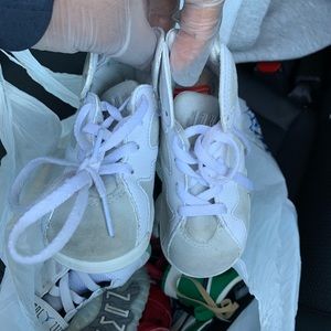 Baby nikes Jordan shoes the price of each pair.